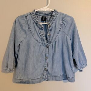 *3/$20* Gap Chambray ruffle swing top toddler 3T